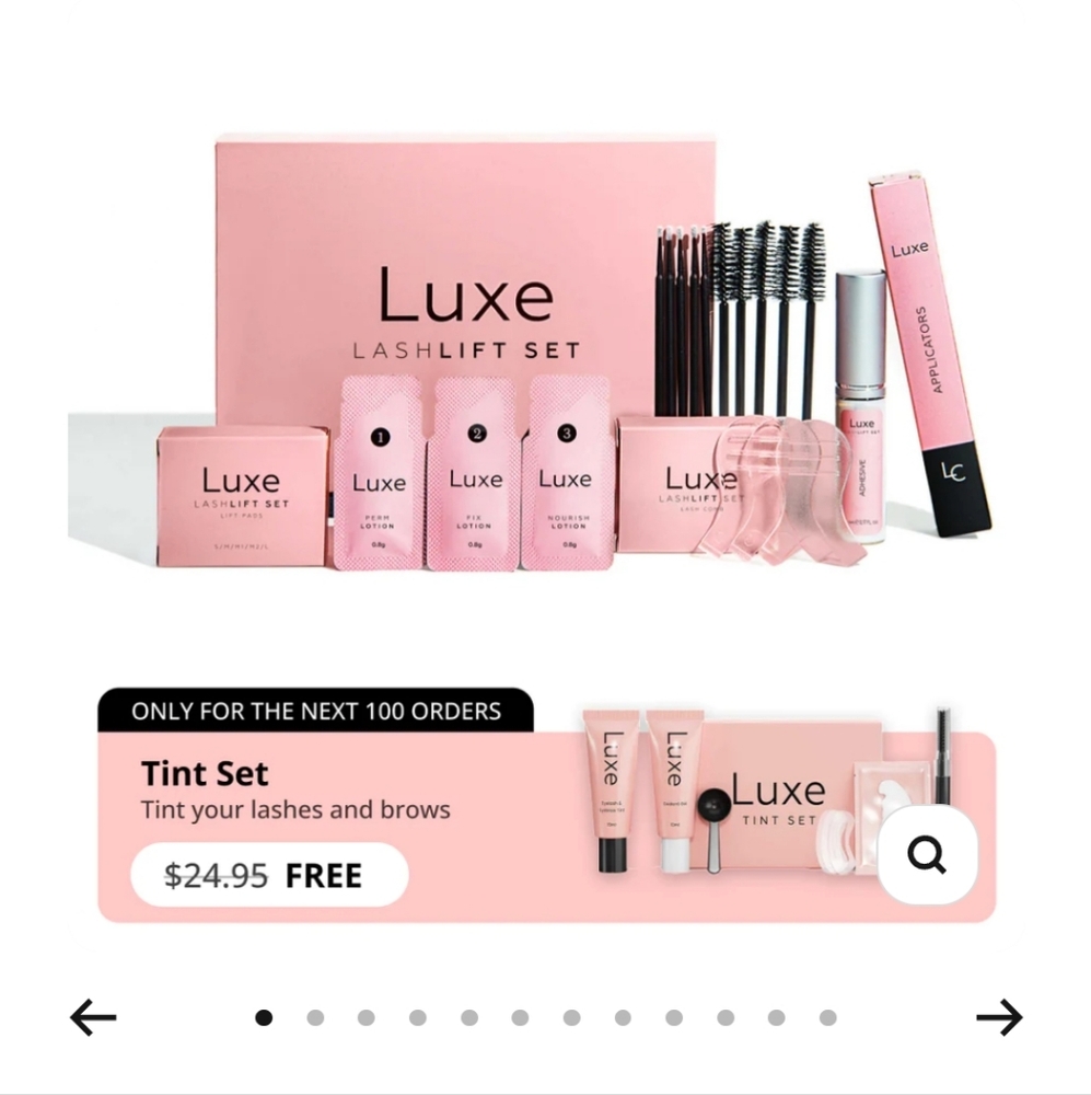 Luxe lash tint/lift